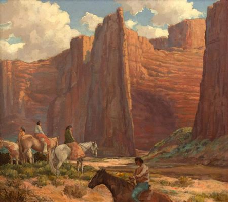 Canyon de Chelly by Carl Von Hassler - Auction record, sale price, and art valuation. Compare with similar artists and explore comparable artworks.