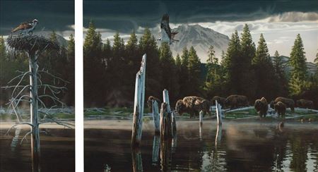 Early Morning Breakfast (diptych)