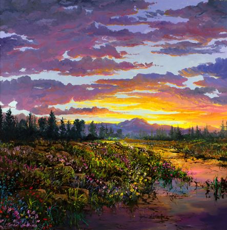 A Calm and Serene Setting Sun