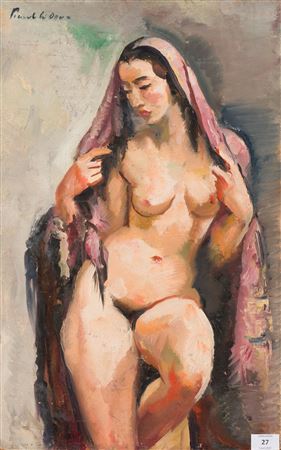 Nude with shawl, 1950