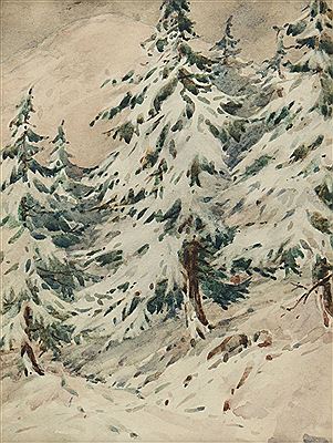 'WINTER PINE TREES'