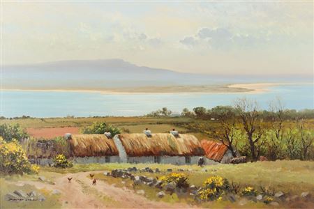 'IRISH COTTAGES, DONEGAL' by David Long - Auction record, sale price, and art valuation. Compare with similar artists and explore comparable artworks.