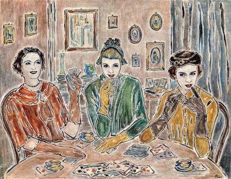 Ladies playing Cards