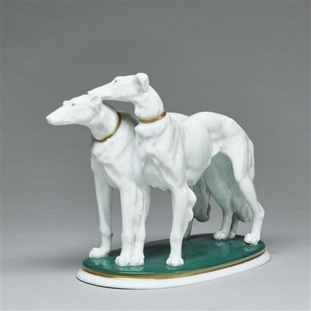 Group of figures greyhounds / borzoi