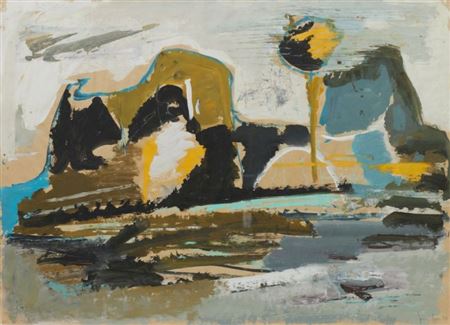 Landschaft mit Schwarz