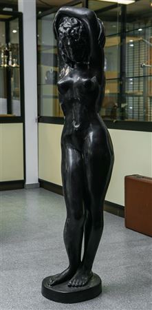 Stehender Mädchenakt by Lovro Findrik - Auction record, sale price, and art valuation. Compare with similar artists and explore comparable artworks.