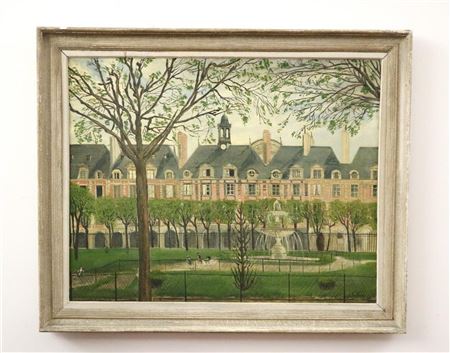 The Clock Tower at Place des Vosges, Paris by Andre Fontenay - Auction record, sale price, and art valuation. Compare with similar artists and explore comparable artworks.