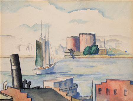 Harbor Scene, Norfolk, 1918