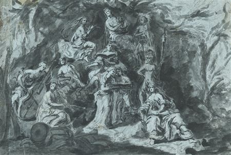 Concert of the Muses on Mount Parnassus by Philipp Tidemann - Auction record, sale price, and art valuation. Compare with similar artists and explore comparable artworks.