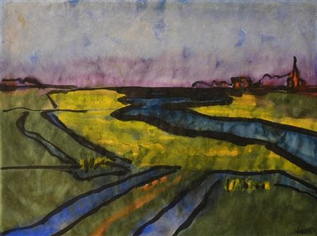 Marsh landscape by Reinhold Ewald - Auction record, sale price, and art valuation. Compare with similar artists and explore comparable artworks.