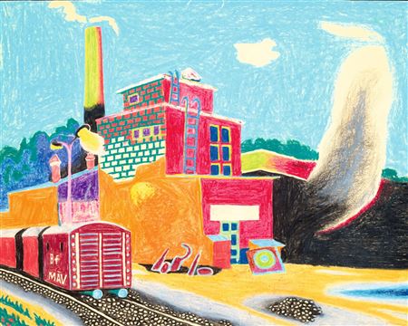Train Station (MÁV Engine) by Gyözö Somogyi - Auction record, sale price, and art valuation. Compare with similar artists and explore comparable artworks.