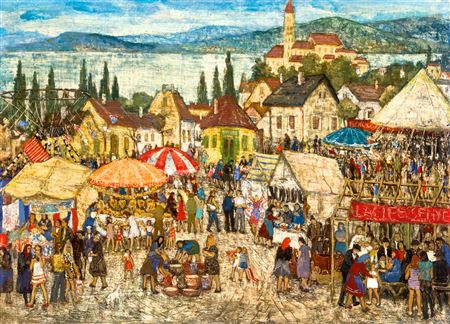 Amusement Park in a Town by the Danube