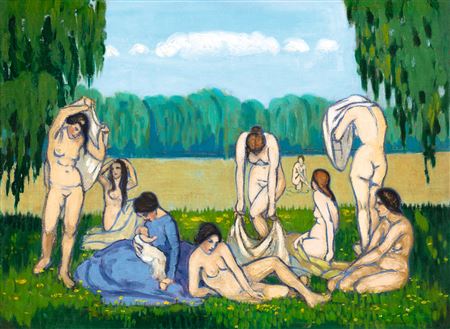 Bathers (Danube Bank), c. 1910