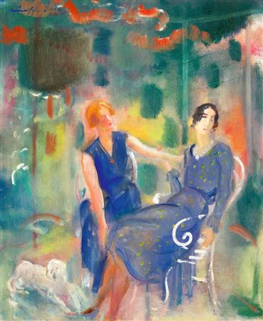 Summer Afternoon in the Garden (Csinszka and Zdenka), c. 1930