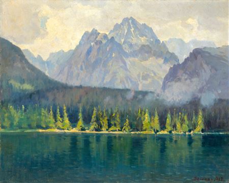 Tarn in the High Tatras, 1912 by Istvan Bosznay - Auction record, sale price, and art valuation. Compare with similar artists and explore comparable artworks.
