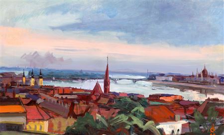 Panorama of Budapest, 1960