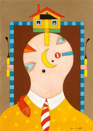 Icon with Crescent Moon and Hammer, 2011 by Istvan Ef Zambo - Auction record, sale price, and art valuation. Compare with similar artists and explore comparable artworks.