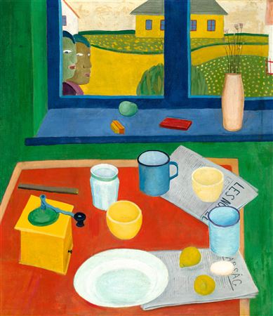 View from the Studio with French and Hungarian Newspapers, c. 1930