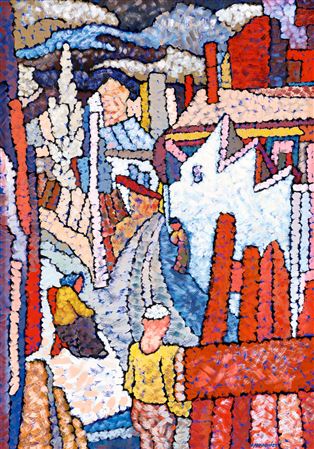 Metropolis, mid 1930s by Miklos Farkashazy - Auction record, sale price, and art valuation. Compare with similar artists and explore comparable artworks.