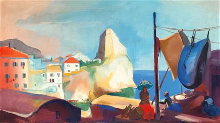 Sample artwork by Kalman Istokovits (1898 - 1990), known for painting - View similar artists and auction records