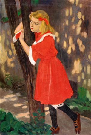 Little Girl in a Red Dress (In the Garden), c. 1910 by Gyula Tichy - Auction record, sale price, and art valuation. Compare with similar artists and explore comparable artworks.
