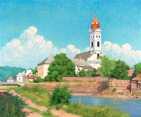 Zazar Bank at Nagybánya by Samu Bortsok - Auction record, sale price, and art valuation. Compare with similar artists and explore comparable artworks.