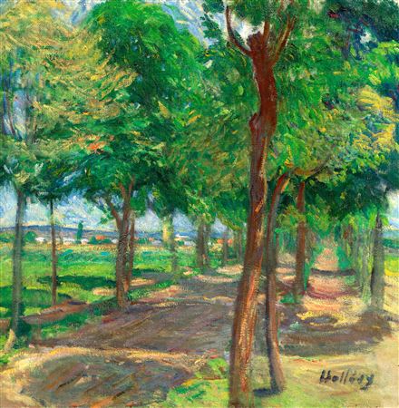 Sunny Tree Line (Máramarossziget Plein Air), c. 1910