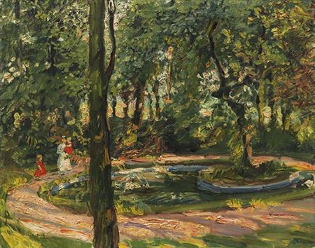Children at the Pond (Garden in Godramstein)