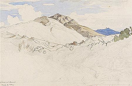 Chestnut forest in front of Monte Serone, Olevano , 1866.