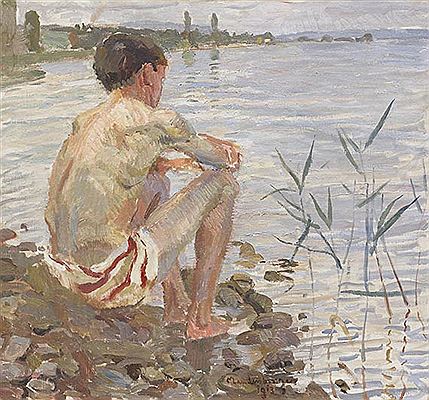 Badender Knabe (Dingelsdorf), 1913.