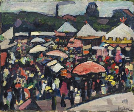 Fair at Kesselbrink in Bielefeld , 1912.