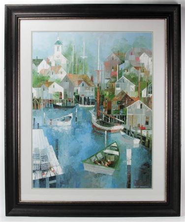 Cape Harbor by Albert Swayhoover - Auction record, sale price, and art valuation. Compare with similar artists and explore comparable artworks.
