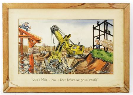 Illustration, construction site