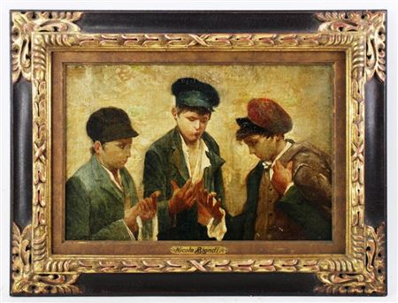 Three boys with caps