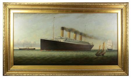 R.M.S. Titanic leaving Southampton, April 10, 1912
