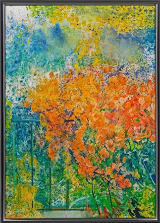 Flower garden with balustrade by Klaus Straubinger - Auction record, sale price, and art valuation. Compare with similar artists and explore comparable artworks.