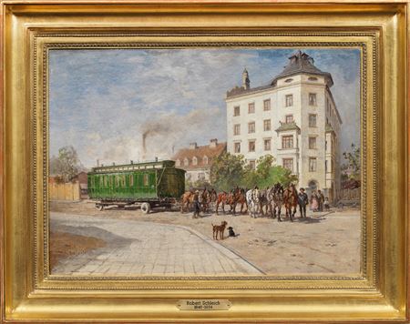 Sample artwork by Robert Schleich (1845 - 1934), known for landscape paintings, studied at royal academy of arts in munich, professorship at the same academy - View similar artists and auction records