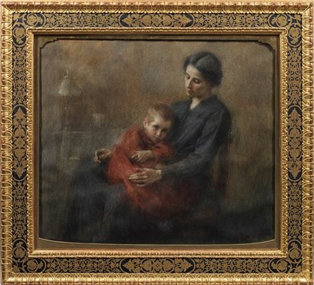 Mother with child in her lap by Giuseppe Mentessi - Auction record, sale price, and art valuation. Compare with similar artists and explore comparable artworks.