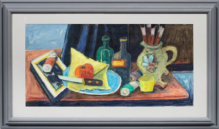 Studio still life by Emil Hauth - Auction record, sale price, and art valuation. Compare with similar artists and explore comparable artworks.