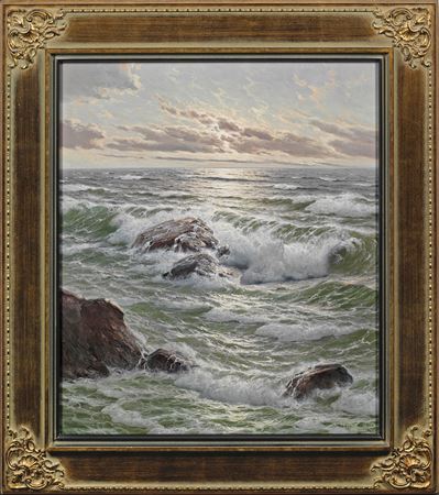 Brandung im Abendlicht by Walter Dettmann - Auction record, sale price, and art valuation. Compare with similar artists and explore comparable artworks.