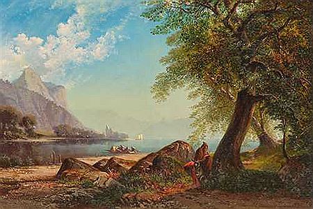 By the shore of Lake Walen. 1863