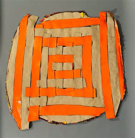 Pictorial fabric (Orange), 2004