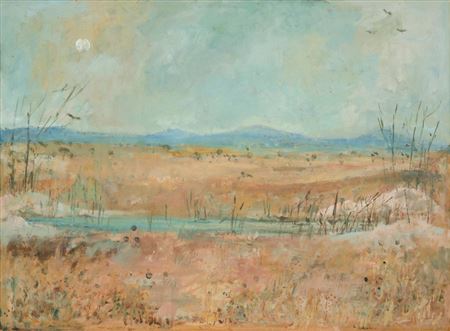 Landscape with Moon by Phyllis Pauline Waterhouse - Auction record, sale price, and art valuation. Compare with similar artists and explore comparable artworks.