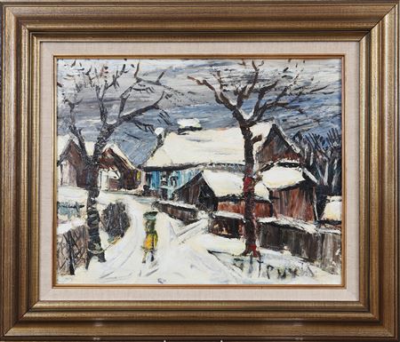 Snowy street of Holzem