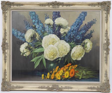 Still life with peonies