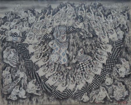 Tari Kecak, 1988 by I Ketut Regig - Auction record, sale price, and art valuation. Compare with similar artists and explore comparable artworks.