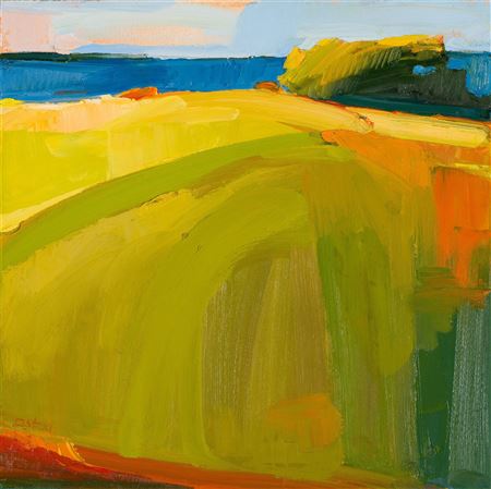 Sea Beyond Spring Meadow