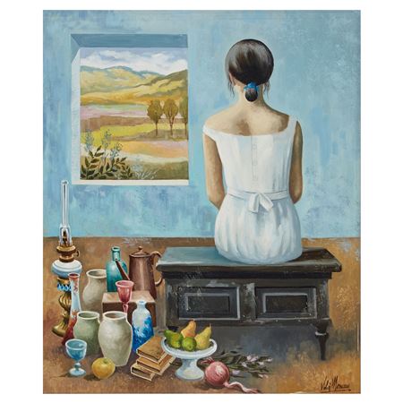 Young man in front of the window