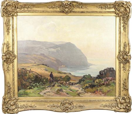 DROVING SHEEP NEAR LYNMOUTH, NORTH DEVON
