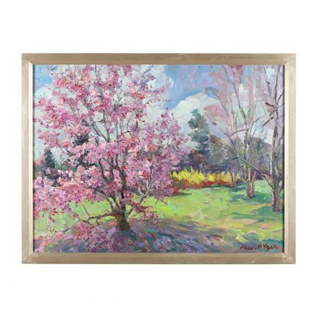 Crab Apple Blossoms by James P Kerr - Auction record, sale price, and art valuation. Compare with similar artists and explore comparable artworks.